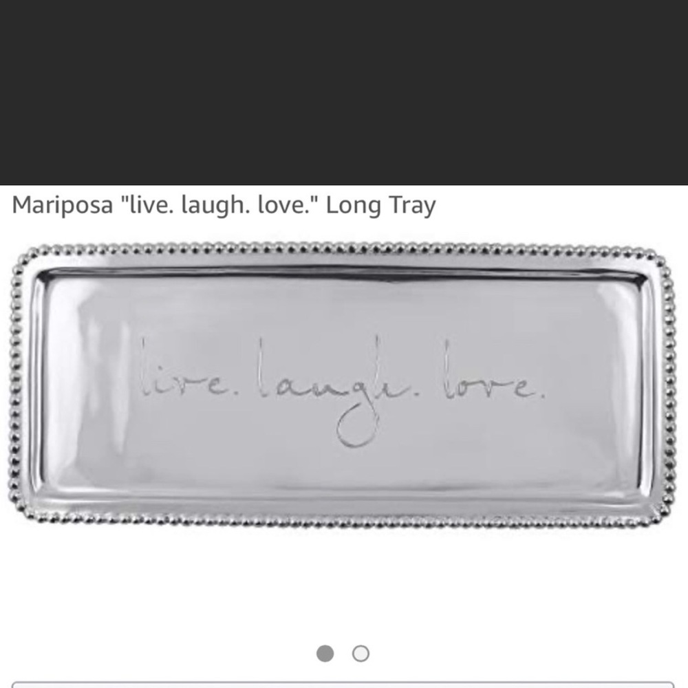 NEW Mariposa Silver Recycled Aluminum Tray